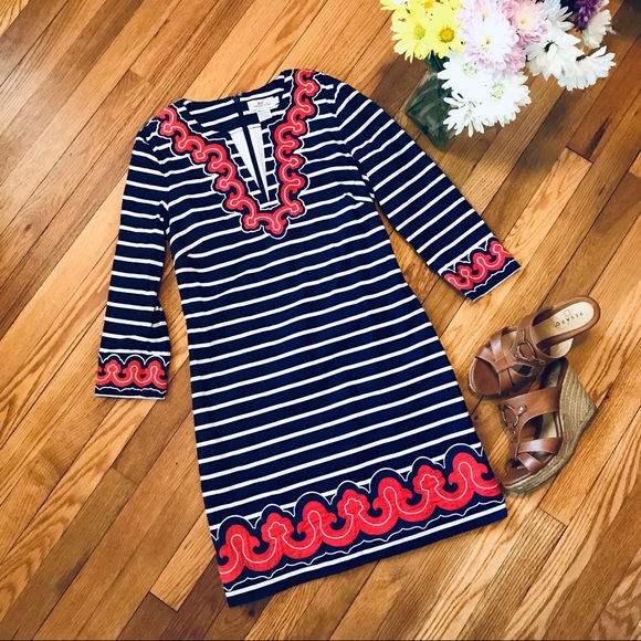 Vineyard Vines Shift Dress {Navy & Orange} - Picture 2 of 8